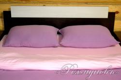 Трикотажное постельное белье "Лилово-розовое"